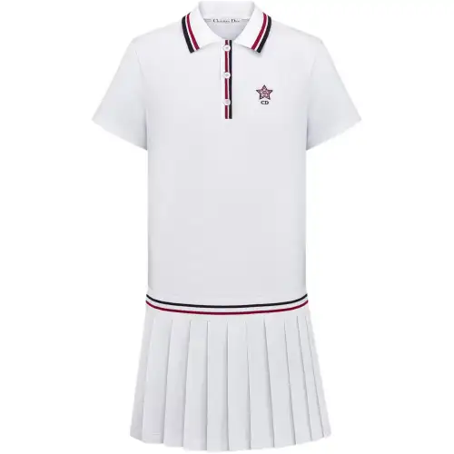 DIOR Vibe Collection SS25 Short Sleeved Dress Women's White