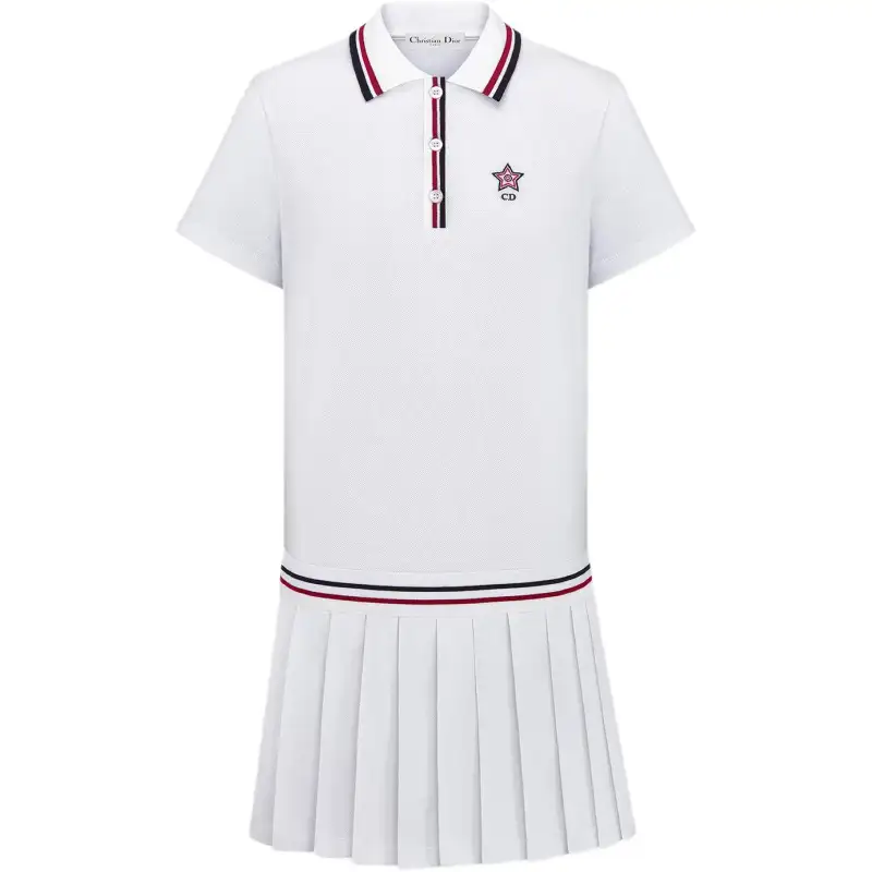 DIOR Vibe Collection SS25 Short Sleeved Dress Women's White
