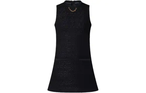 LOUIS VUITTON Tweed Pocket Dress