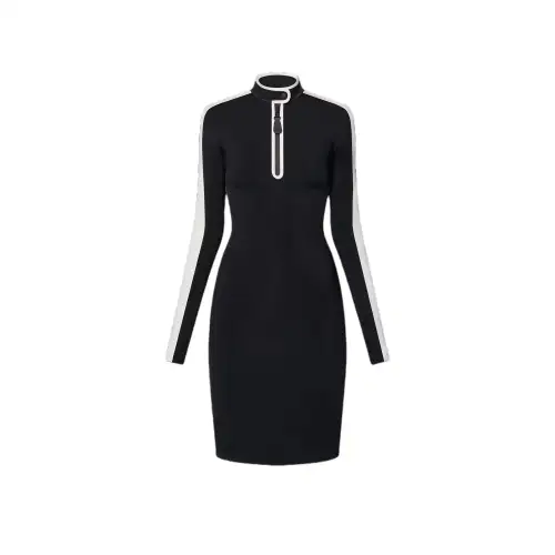 LOUIS VUITTON Graphic Accent Fitted Dress