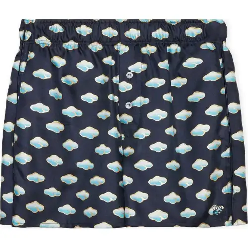 LOEWE SS25 Women's Pre Selection Collection Casual Shorts Regular Fit Women's Marine Blue