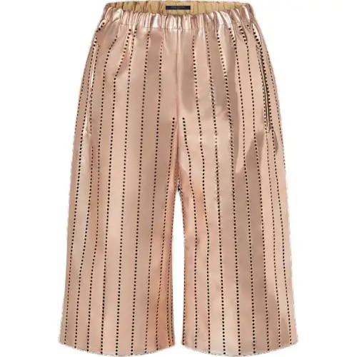 LOUIS VUITTON Perforated Metallized Bermuda Shorts Casual Shorts Women's Pink