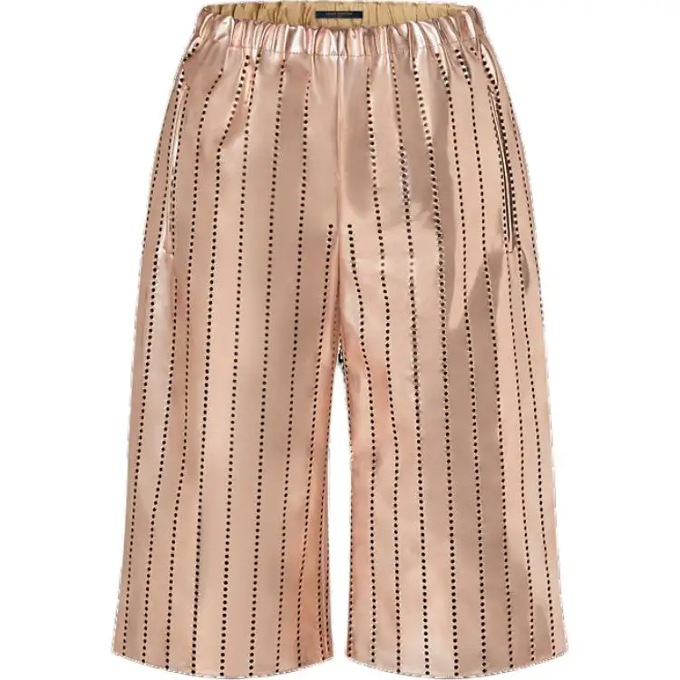 LOUIS VUITTON Perforated Metallized Bermuda Shorts Casual Shorts Women's Pink