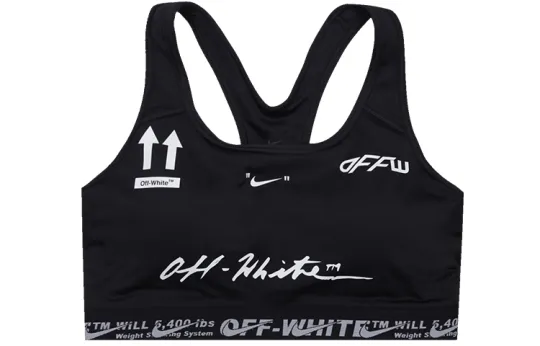 OFF WHITE Nike Sports Bra Black