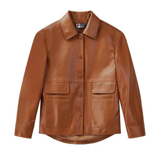 FILA Leather Jacket Women's Tawny