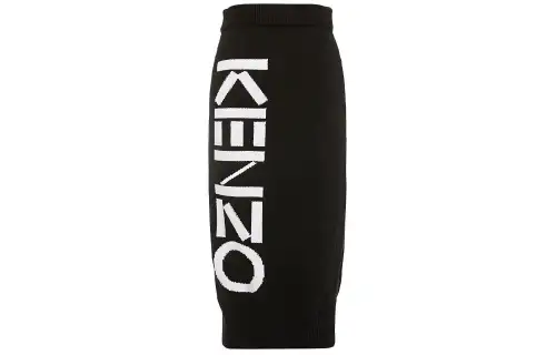 KENZO Casual Long Skirts Women's Black Moderate Long Other