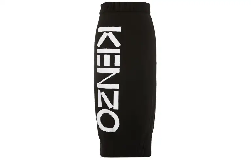 KENZO Casual Long Skirts Women's Black Moderate Long Other