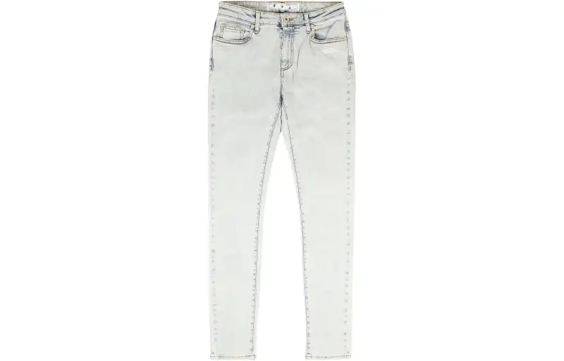 OFF WHITE Skinny Denim Jeans Blue/White