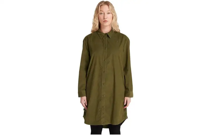 Timberland Long Sleeved Dress Women's Dark Olive Green