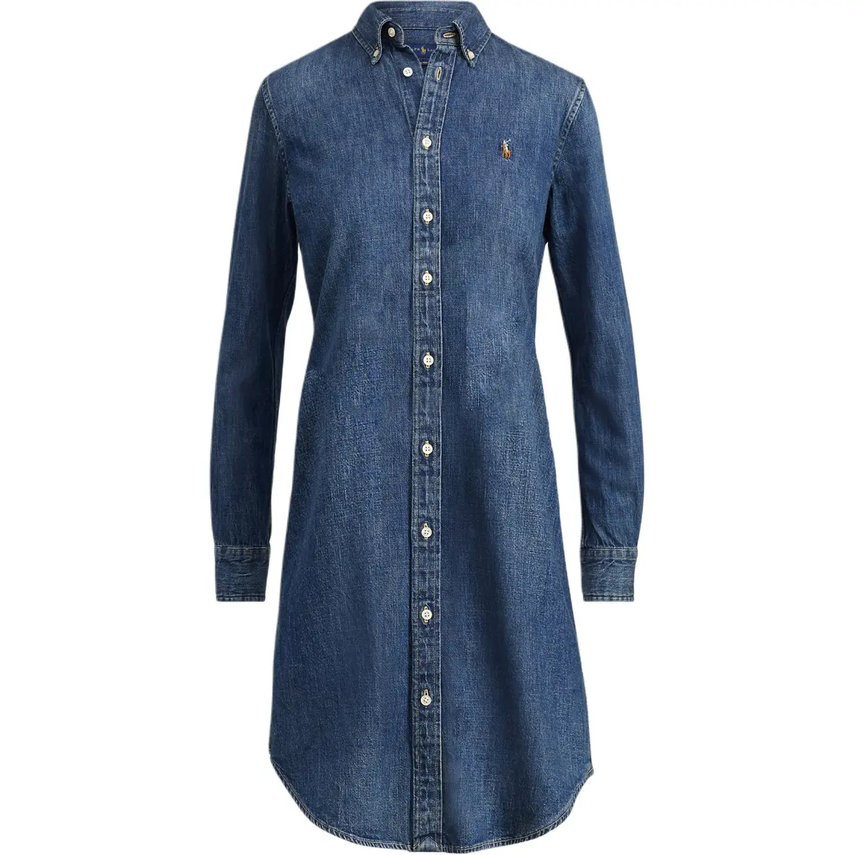 Polo Ralph Lauren SS22 Long Sleeved Dress Women's Blue