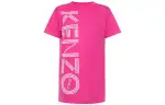 KENZO Short Sleeved Dresses Women's Pink Crew Neck Moderate Short