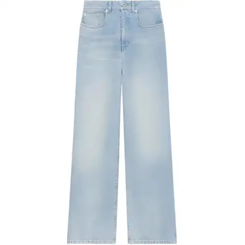 KENZO Logo Patch Wide Leg Jeans