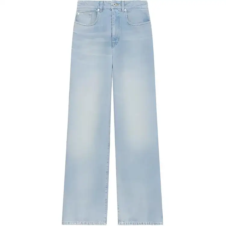 KENZO Logo Patch Wide Leg Jeans