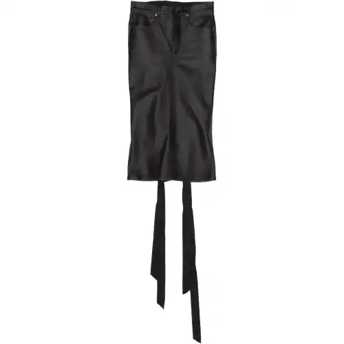 Balenciaga Laced Leather Skirt