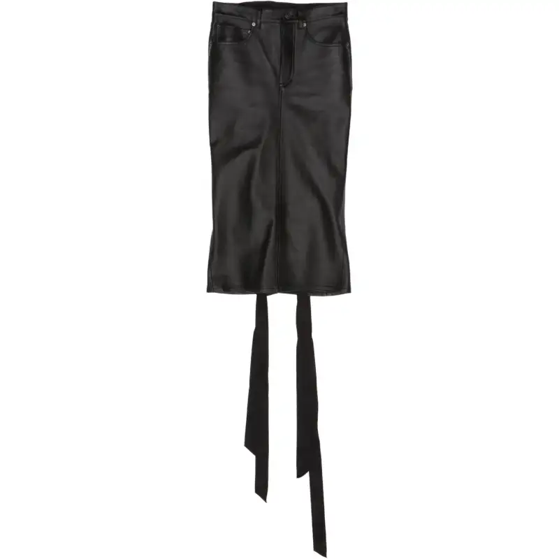 Balenciaga Laced Leather Skirt