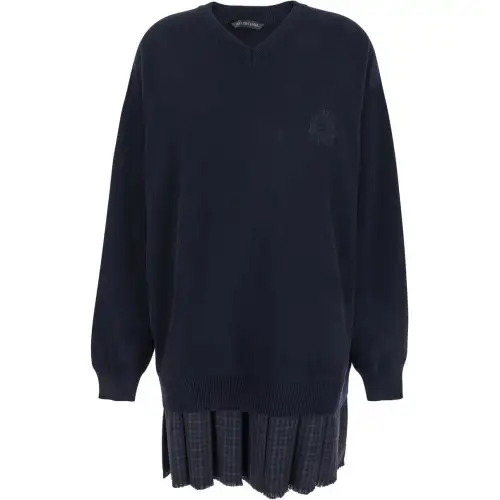 Balenciaga Layered V-Neck Dress