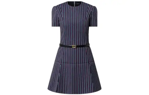 LOUIS VUITTON Short Sleeved Dress Women's Multicolor