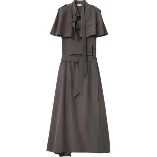 Burberry SS25 Short Sleeved Dress Women's Gray
