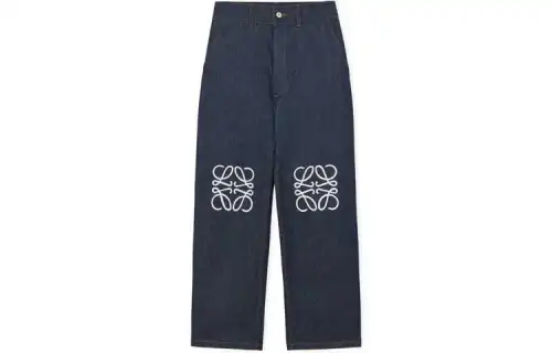 LOEWE Jeans Women's Blue Moderate Straight Fit Pants