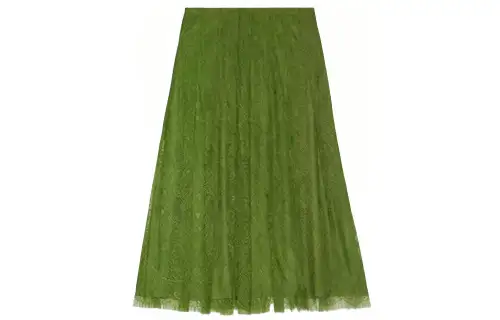 GUCCI X THE NORTH FACE Casual Long Skirts Women's Green Moderate A Line Skirt