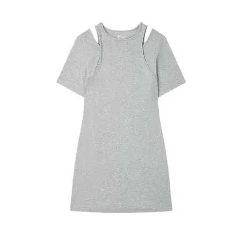 FILA ORIGINALE Short Sleeved Dress Women's Medium Heather Gray