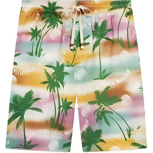 【Previous Season】palm tree print Bermuda shorts