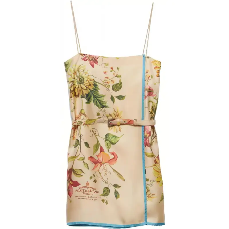 PRADA SS24 Slip Dress Women's Multicolor
