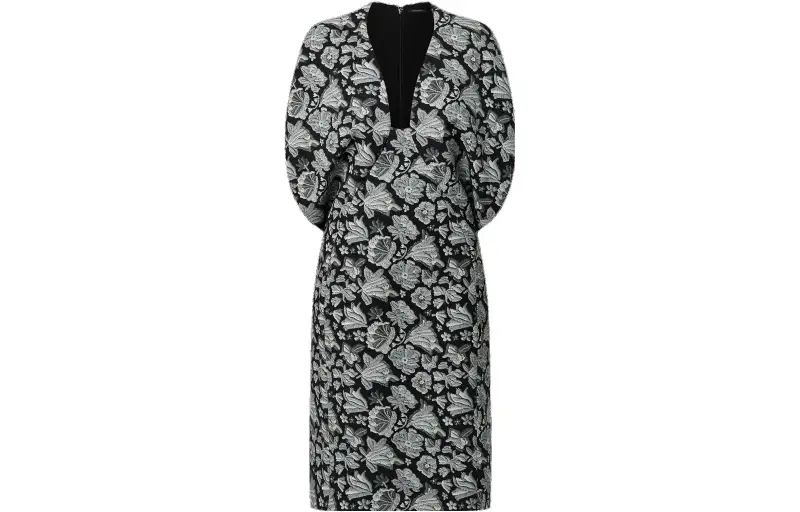 LOUIS VUITTON Long Sleeved Dress Women's Black