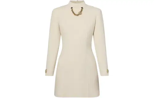 LOUIS VUITTON Tapered Wool Crepe Mini Dress