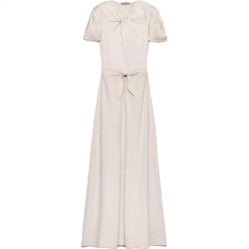 PRADA Short Sleeved Dress Women's Desert Beige
