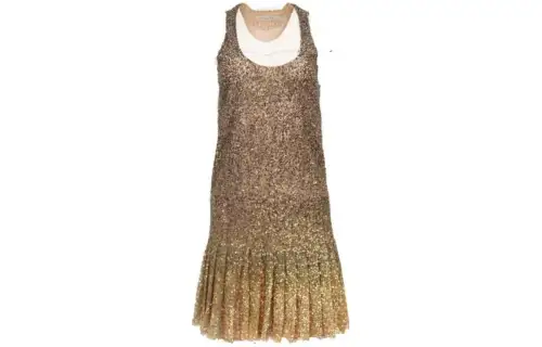 DIOR Sleeveless Dress Women's Gold