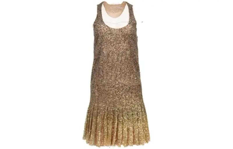 DIOR Sleeveless Dress Women's Gold