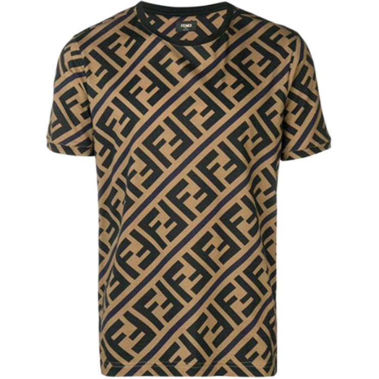 Мужская футболка Fendi FENDI T (коричневая)