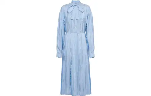 PRADA SS23 Long Sleeved Dress Women's Blue
