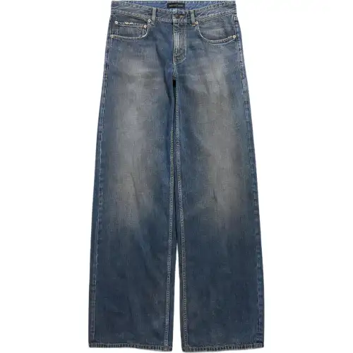 Balenciaga Destroyed Wide Leg Baggy Jeans