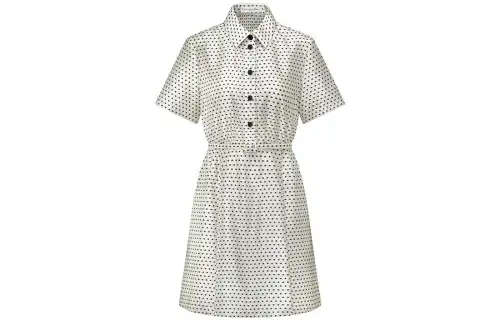 DIOR Short Sleeved Dress Women's White