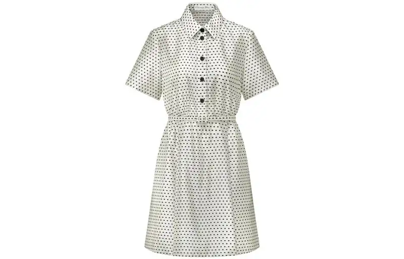 DIOR Short Sleeved Dress Women's White