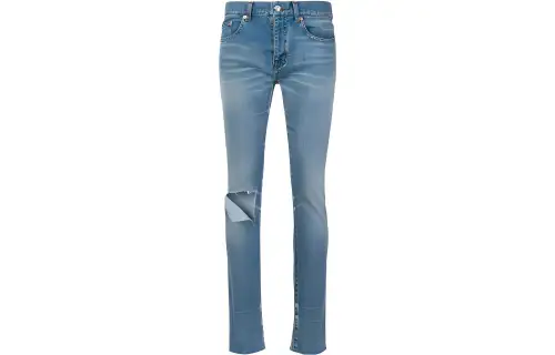 Balenciaga Jeans Women's Blue Moderate Straight Fit Pants