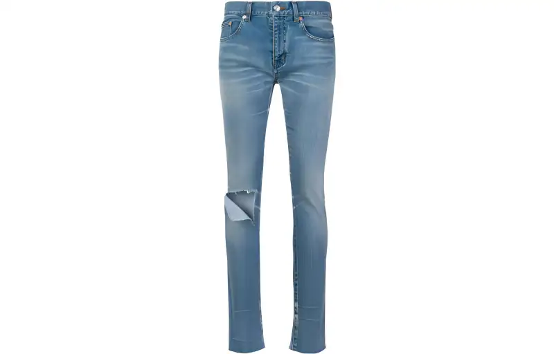 Balenciaga Jeans Women's Blue Moderate Straight Fit Pants