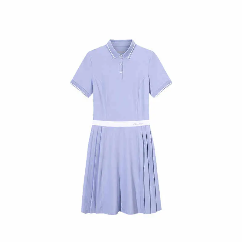 Anta Variety Training Collection Short Sleeved Dress Women's Twilight Ice Blue