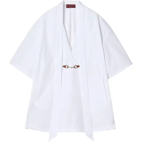 GUCCI Cotton Poplin Dress With Horsebit