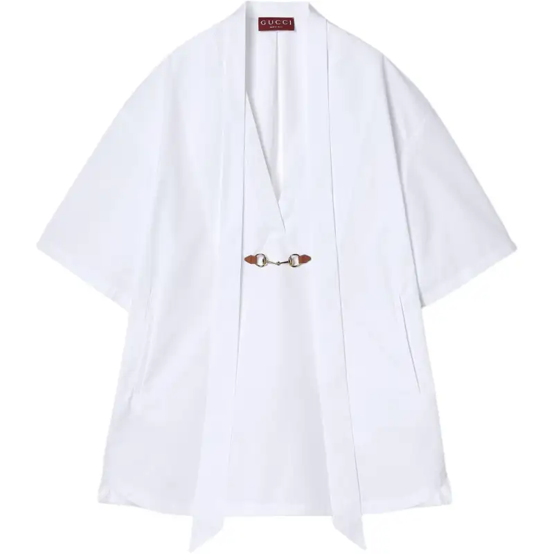 GUCCI Cotton Poplin Dress With Horsebit