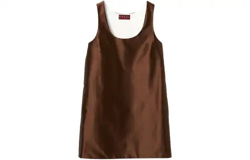 GUCCI Sleeveless Dress Women's Brown