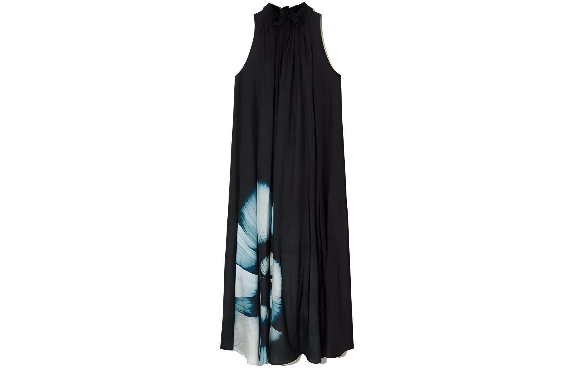 COS Sleeveless Dresses Women's Black V Neck Moderate Long