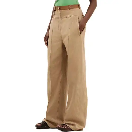 HERMES SS25 Jeans Women's Khaki