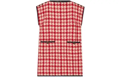 GUCCI SS23 Short Sleeved Dress Women's Red