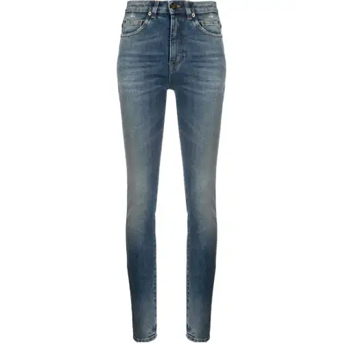 SAINT LAURENT SS23 Jeans Women's Blue