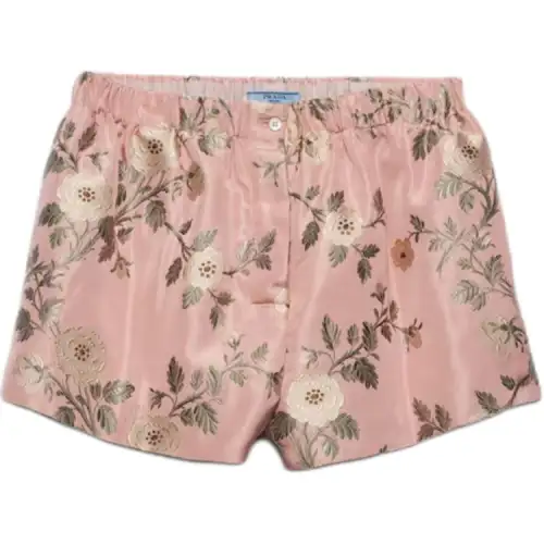 PRADA SS24 Casual Shorts Women's Begonia Pink