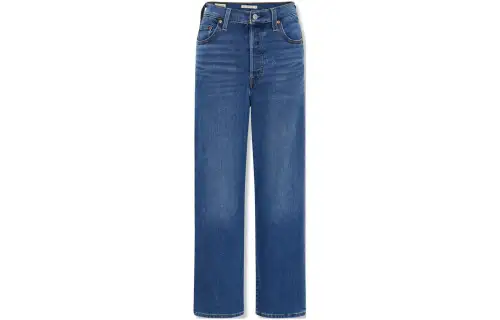 Levis Jeans Women's Washed Blue Thickened Straight Fit Pants