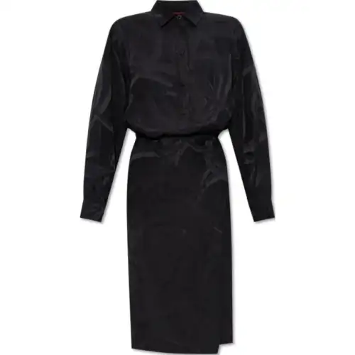 GUCCI SS24 Long Sleeved Dress Women's Black